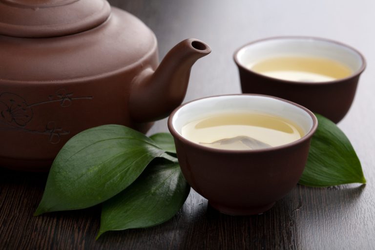 traditional green tea and teaware