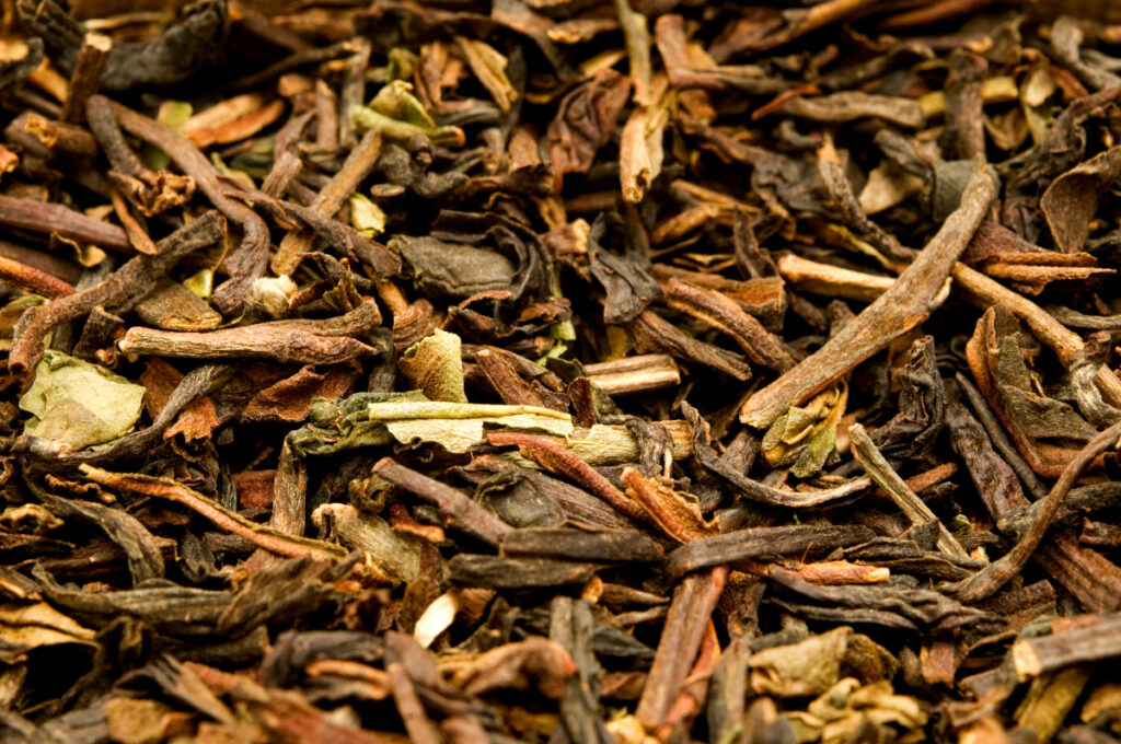 a closeup of darjeeling tea