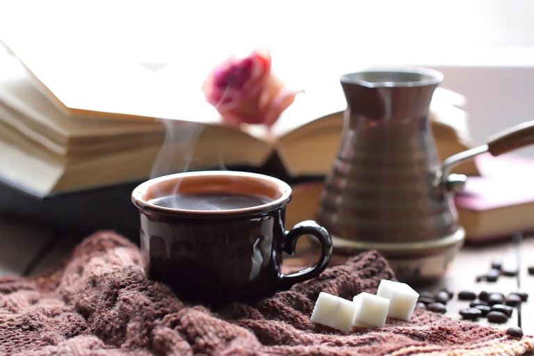 coffee and sugar cubes