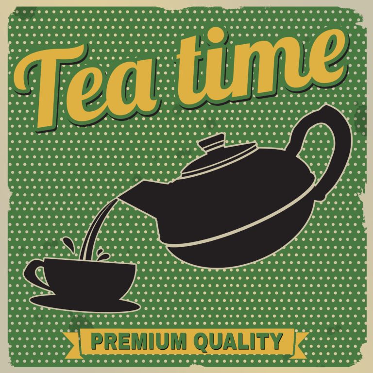 tea time retro poster