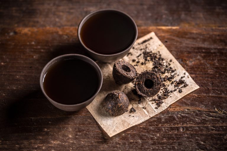 pressed puer tea
