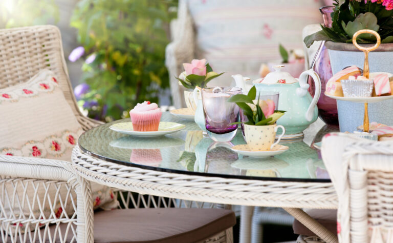 afternoon tea party in the garden