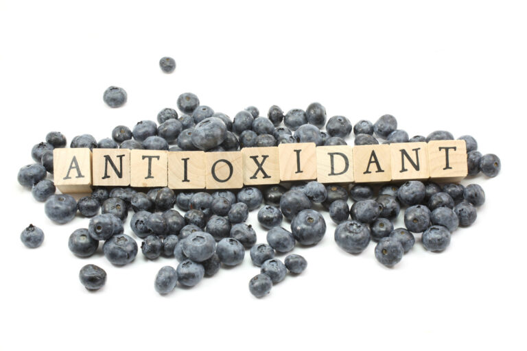 blueberries with antioxidant blocks