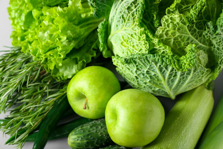 green fruits and vegetables