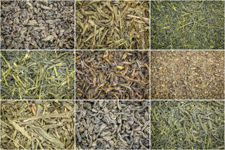 loose leaf green tea background